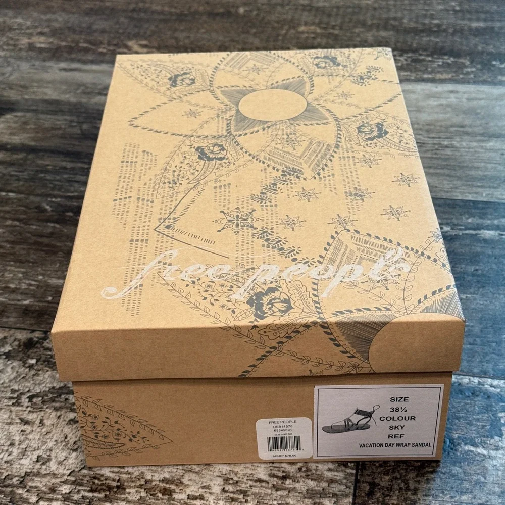 Free People Distressed Olive Green Lace‎ Up Gladiator Sandals Size 38.5 NEW - Picture 12 of 13